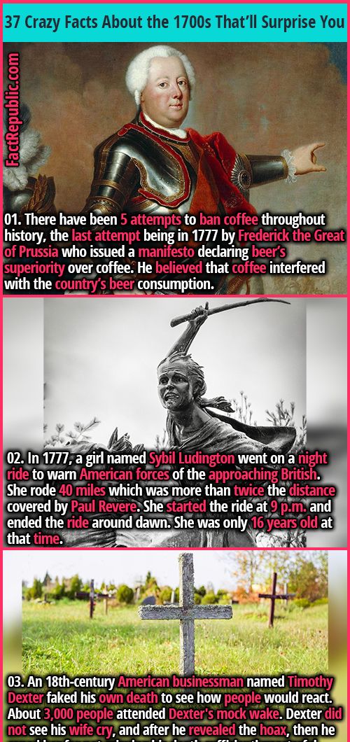 37 Crazy Facts About the 1700s That’ll Surprise Even the History Nerds - Fact Republic