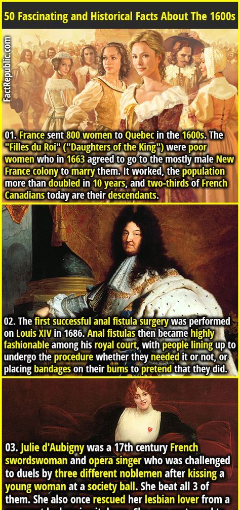 50 Fascinating and Historical Facts About The 1600s - Fact Republic