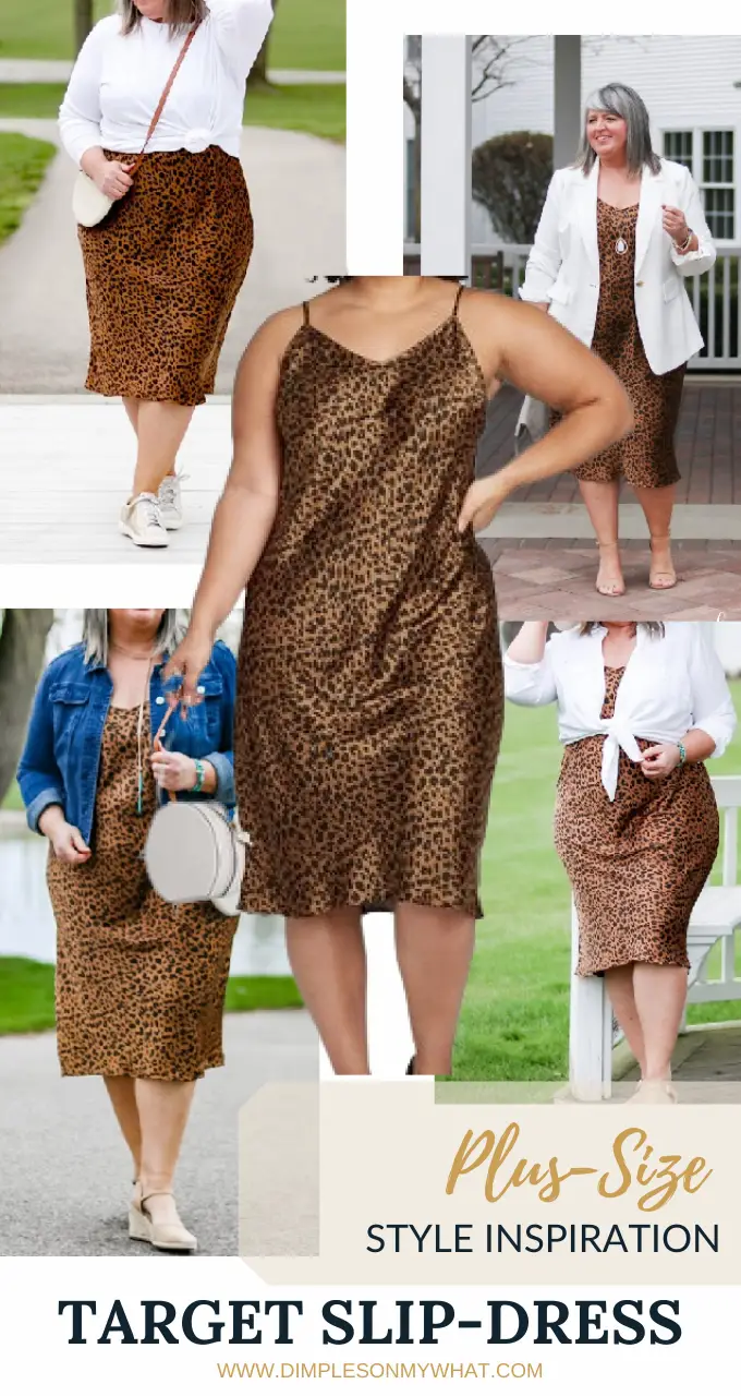 7-Ways to Style a Plus-Size Slip Dress for Mature Women - dimplesonmywhat