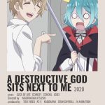 A destructive god sits next to me minimalist Poster
