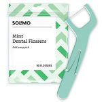 Amazon Brand - Solimo Mint Dental Flossers, 90 Count