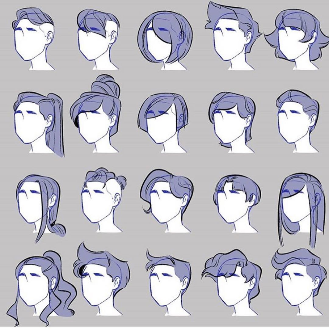 Art + Tutorials Daily on Instagram: “40 ideas for drawing hairstyles ayy @simone_surana for m...