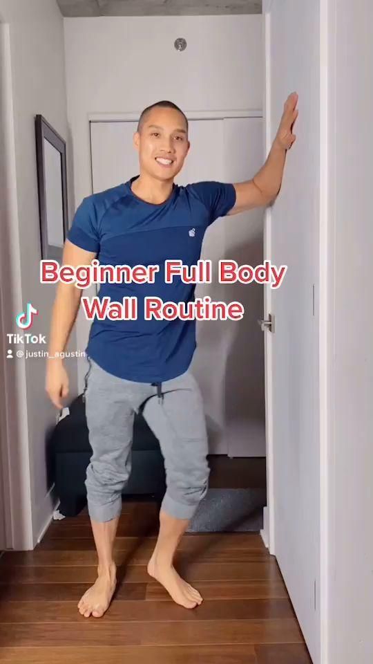 Beginner Full Body Wall Workout from Home
