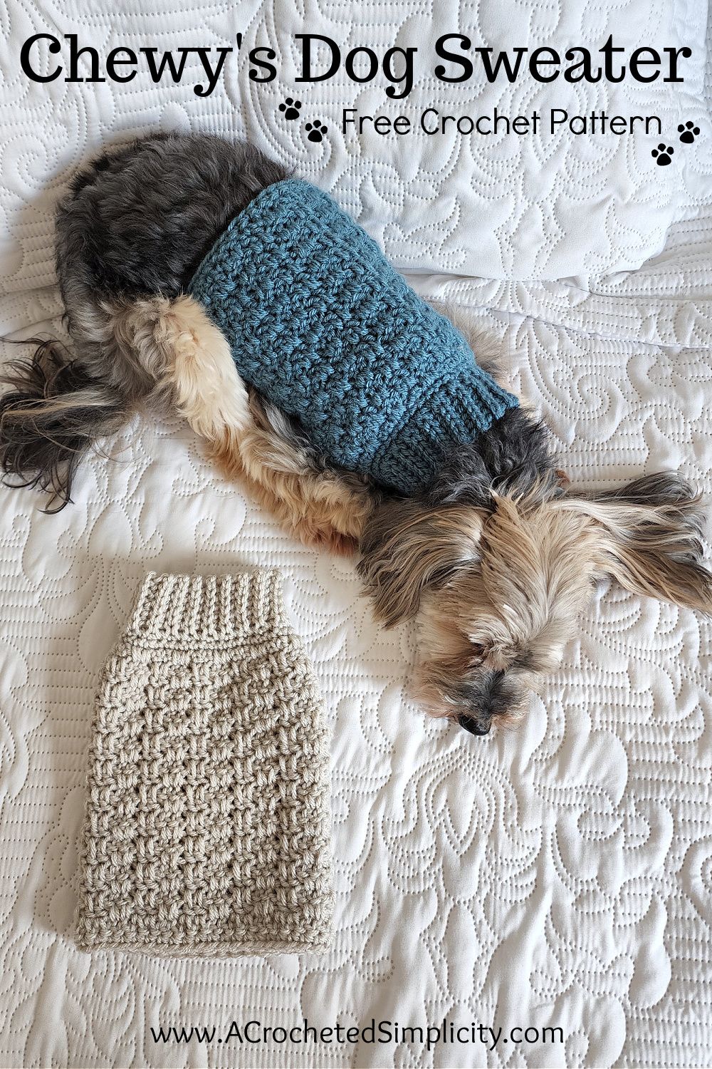 Chewy's Crochet Dog Sweater - Free Crochet Pattern for Pets