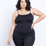 Curve Spandex Shaper Cami - Black / Plus Size One Size