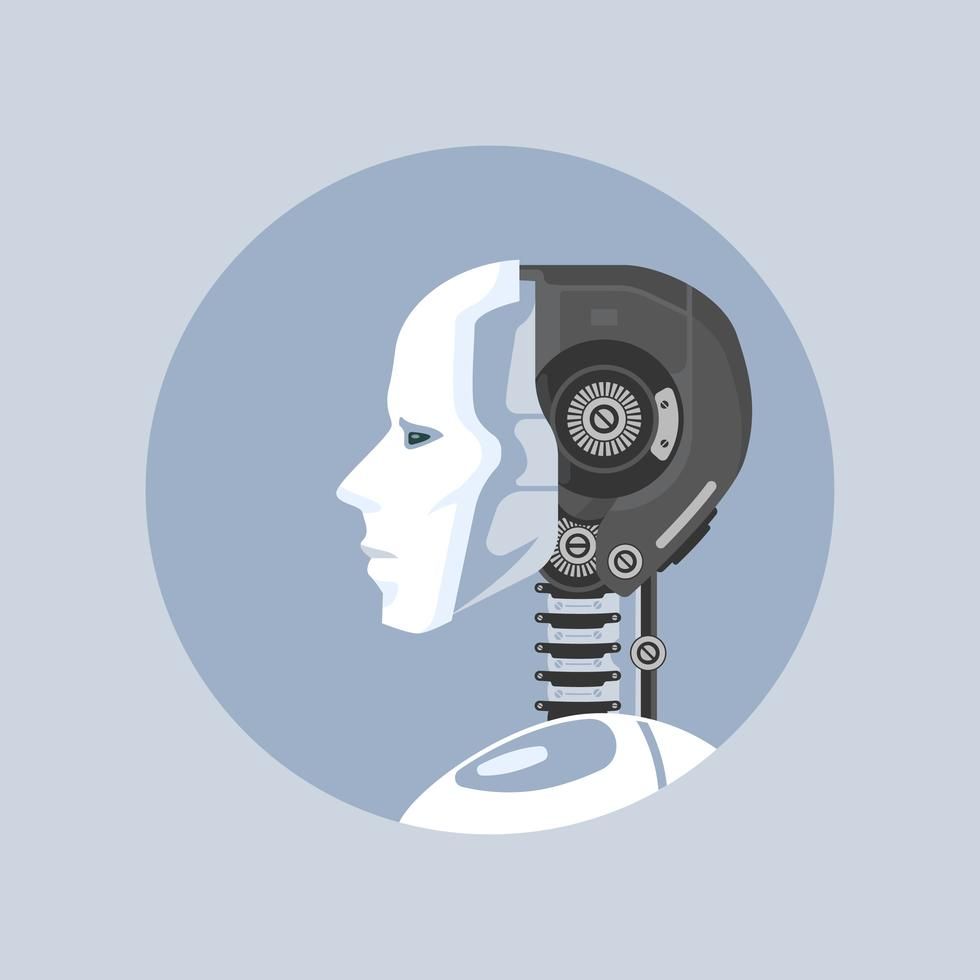Download Artificial Intelligence Robot Style Vector Illustration for free