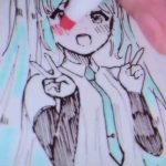 Drawing of Miku Hatsune | Anime manga art girl