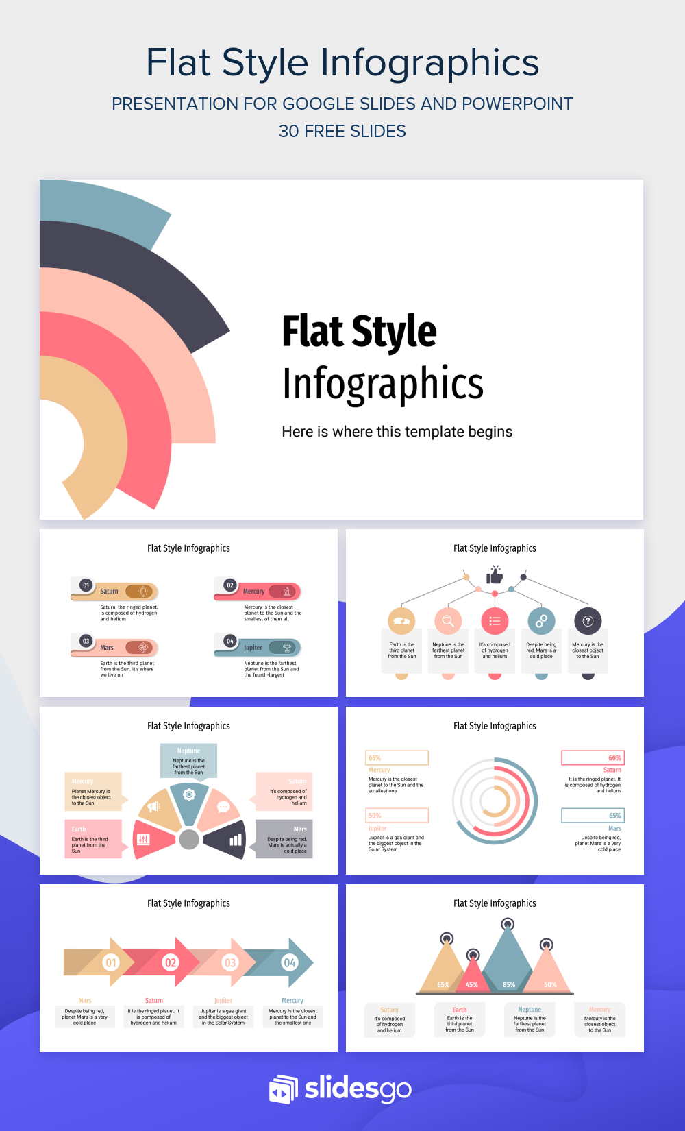 Flat Style Infographics for Google Slides and PowerPoint