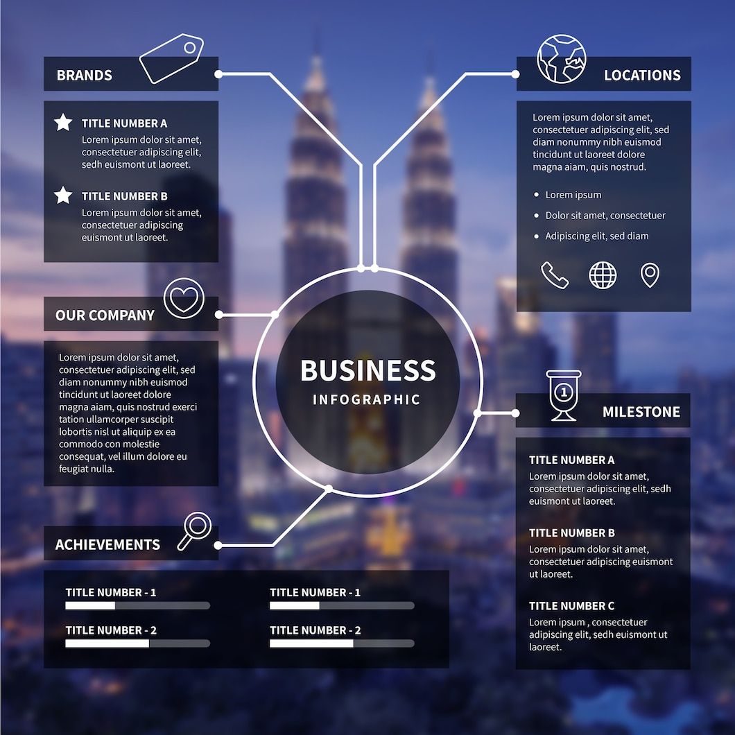 Free Vector | Business infographic with picture