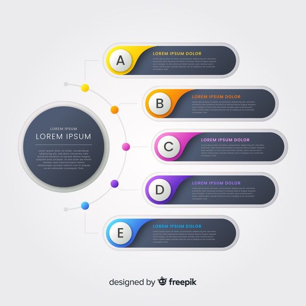 Free Vector | Gradient infographic steps