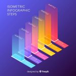 Free Vector | Isometric infographics steps background