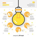 Free Vector | Light bulb infographics template