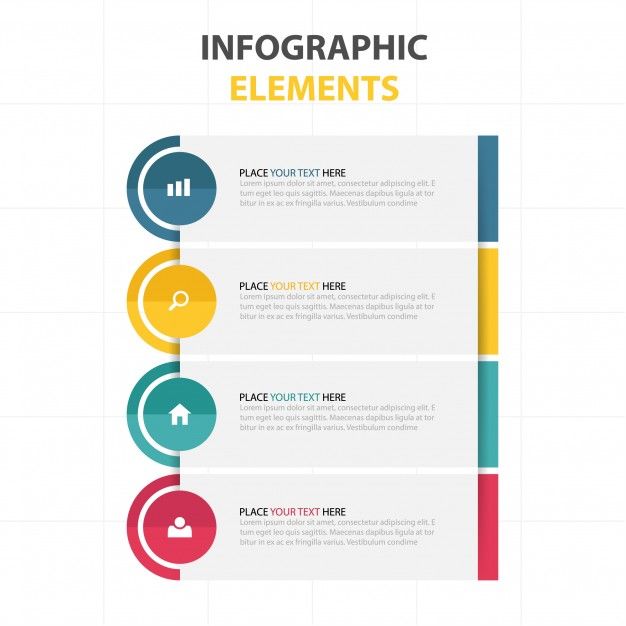 Free Vector | Modern infographics with four colors