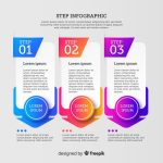 Free Vector | Steps infographic