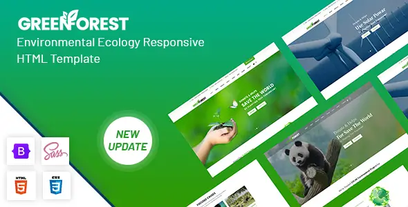 GreenForest - Environmental Ecology Responsive Template