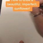 How to Draw a Beautiful Imperfect Sunflower | DIY Flower Art | | Line art drawings, Easy doodle art, Drawings