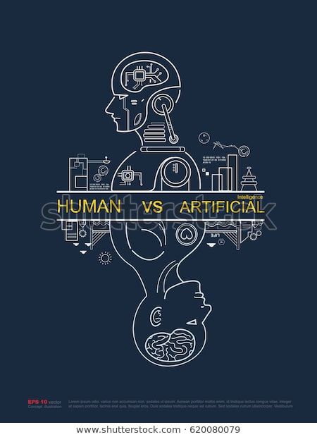 Humans Vs Robots Ai Artificial Intelligence Stock Vector (Royalty Free) 620080079
