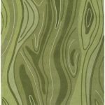 Inhabit Collection Hand-Tufted Area Rug, Green Wood Grain design by Ch
