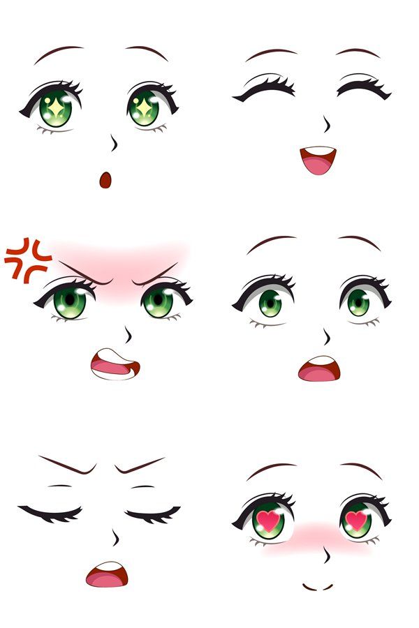 Manga Expression Anime Girl Facial Expressions Eyes Mouth