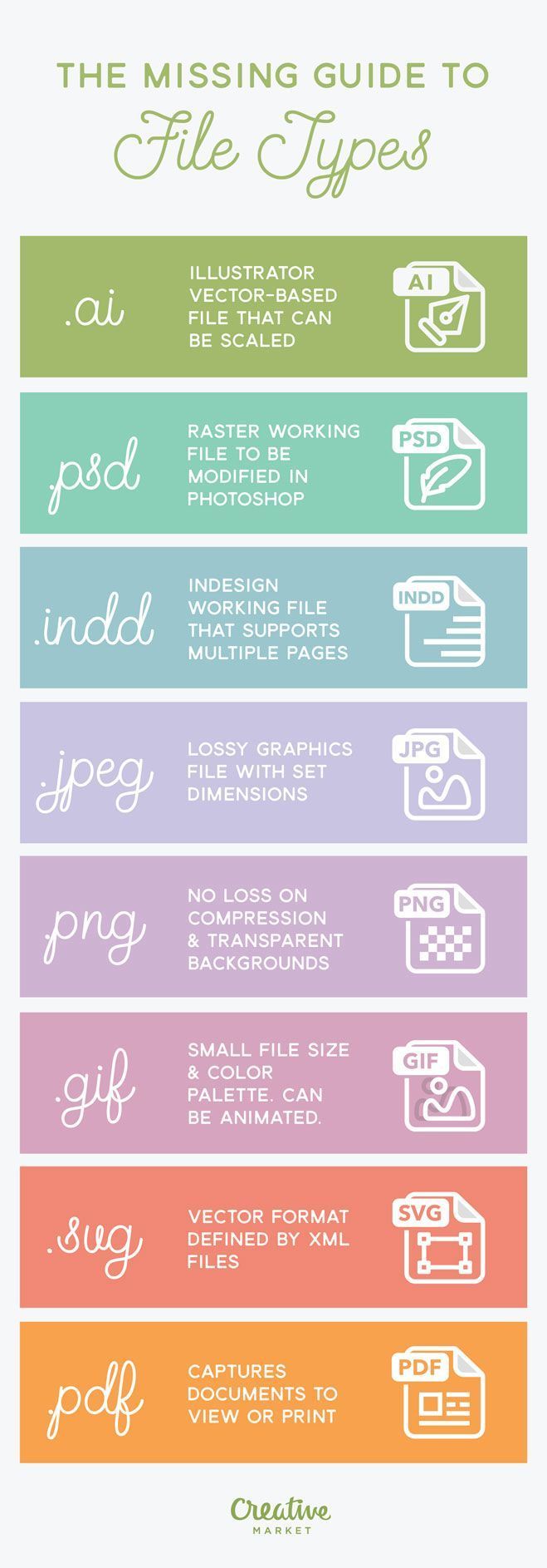 Missing Guide to File Types {Infographic}