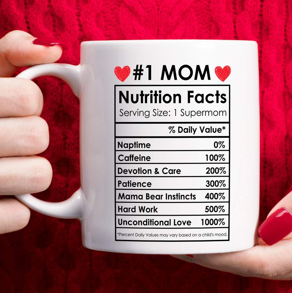 Mother'S Day Nutrition Label Mug Ceramic Coffee Cup - Style A / 301to400ml