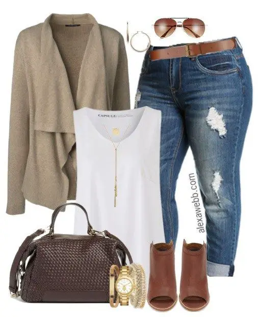 Plus Size Fall Jeans Outfit
