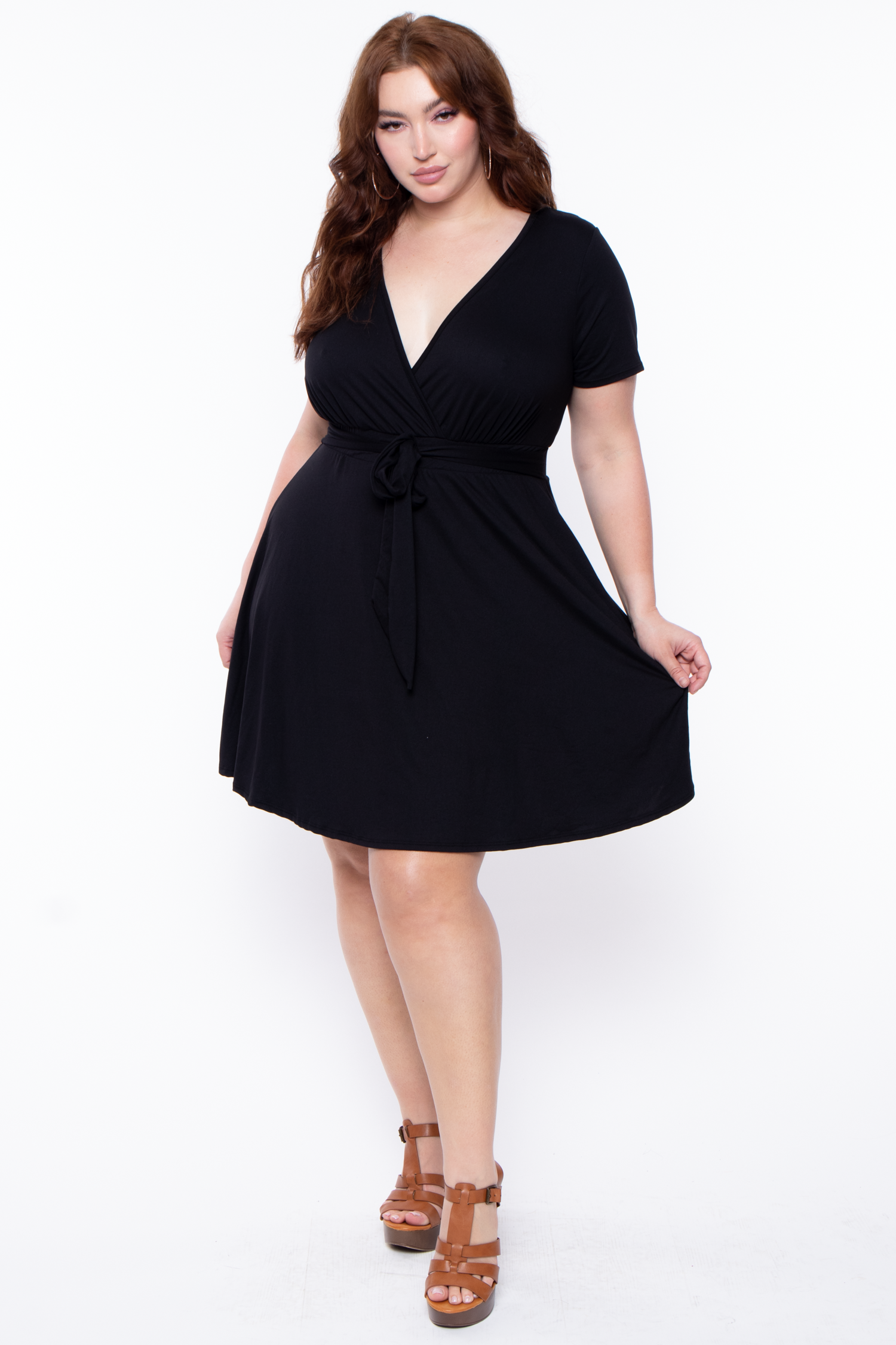 Plus Size Lucy Flare Dress - Black - 3X / Black