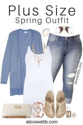 Plus Size Spring Cardigan Outfit