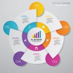 Premium Vector | 5 steps cycle chart infographics elements.