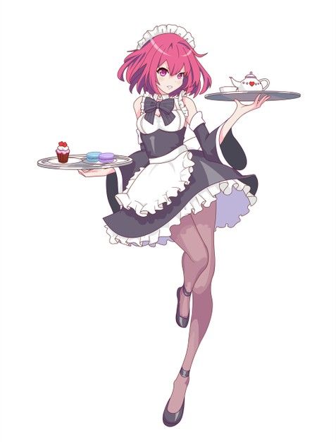 Premium Vector | Anime manga girl dressed as a maid