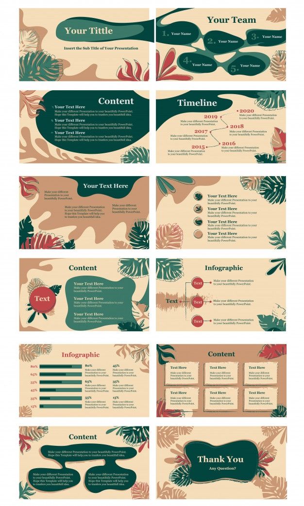 Premium Vector | Casual presentation design concept with infographic elements