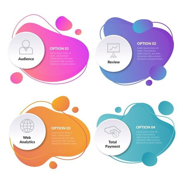 Premium Vector | Gradient abstract shapes infographic