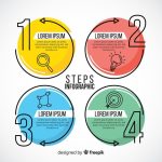 Premium Vector | Infographic template with steps concept