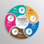 Premium Vector | Infographics template 6 options with circle. data and information visualization.