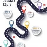 Premium Vector | The best journey route. road trip and journey route