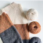 Rocky Mountain Colourblock Crochet sweater free crochet pattern