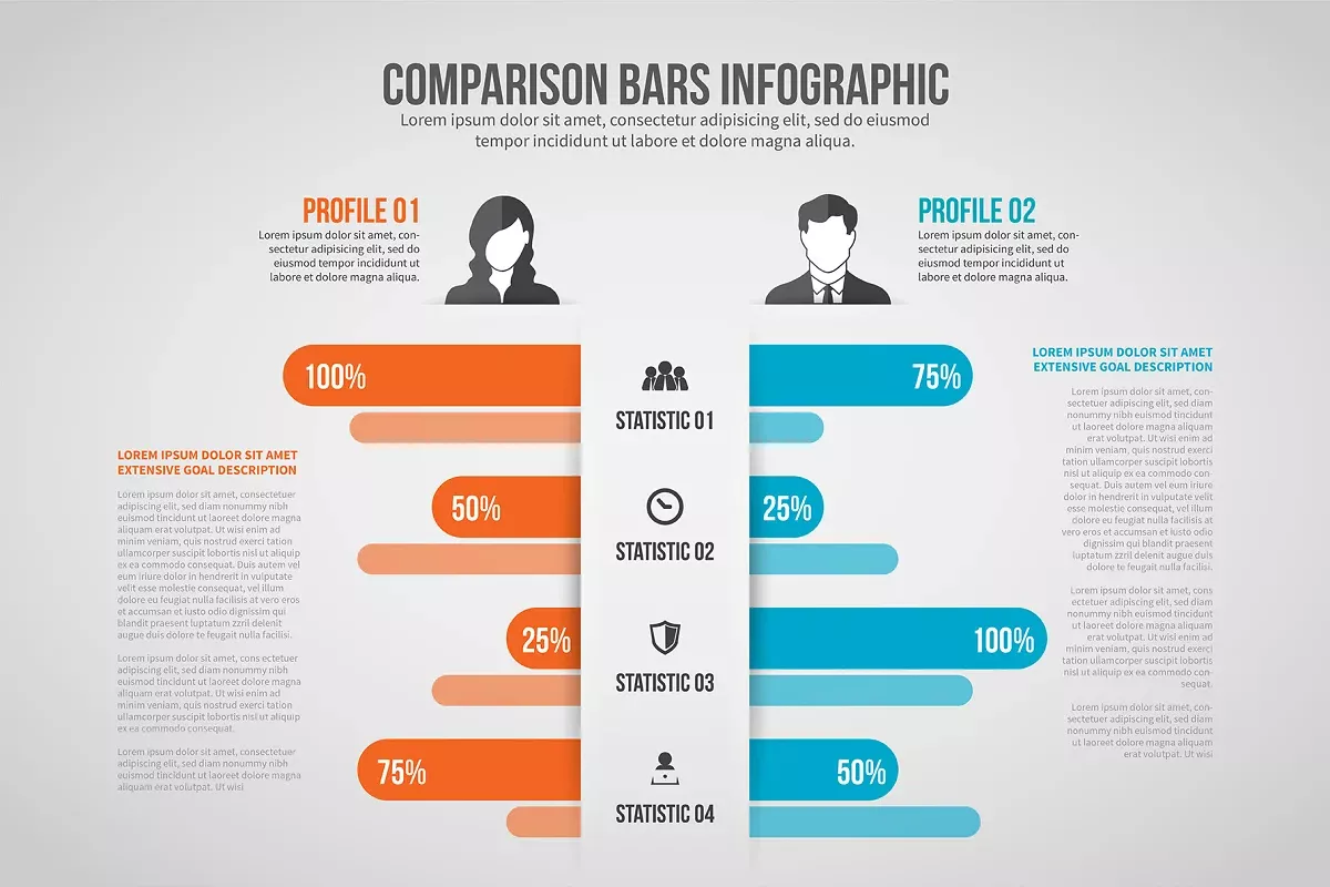 Side Comparison Infographic