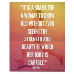 Strength and Beauty - Women's Running Workout Plaque