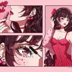 The cherry girl makeup comic by AnGoArt | Redbubble