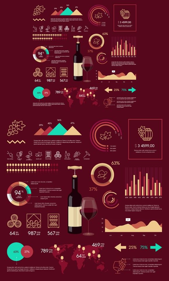 Wine infographic design