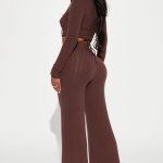 Women's Alexandrea Long Sleeve Pant Set in Brown Size Small by Fashion Nova