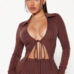 Women's Only The Truth Pant Set in Brown Size 2X by Fashion Nova