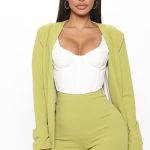 Women's Pay Me More Pant Set 29.5 in Chartreuse Size Medium by Fashion Nova
