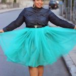 Xpluswear Plus Size Summer Tulle Fluffy Solid Skirts(Without Belt)