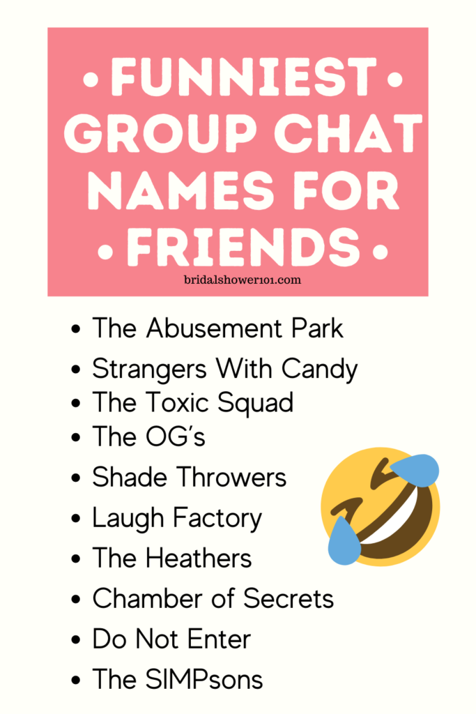 129 Funny Group Chat Names For Hilarious Friends | Bridal Shower 101