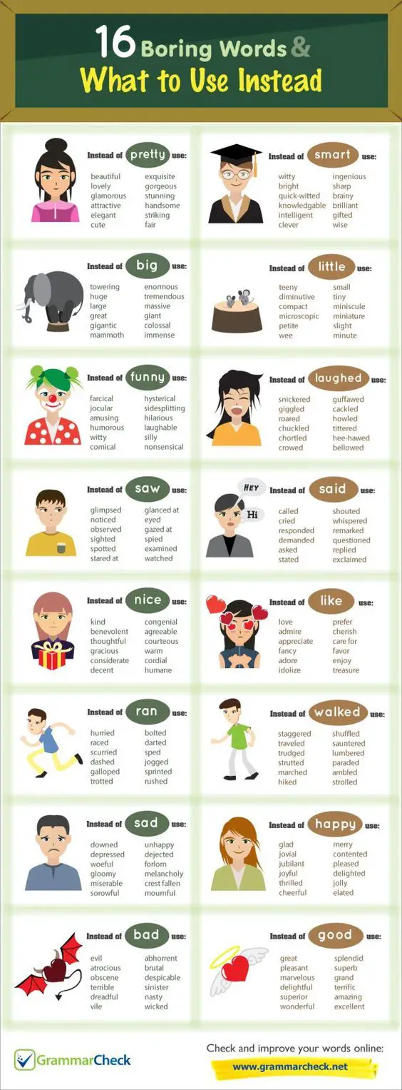 16 Boring Words & What to Use Instead - PurlandTraining.com
