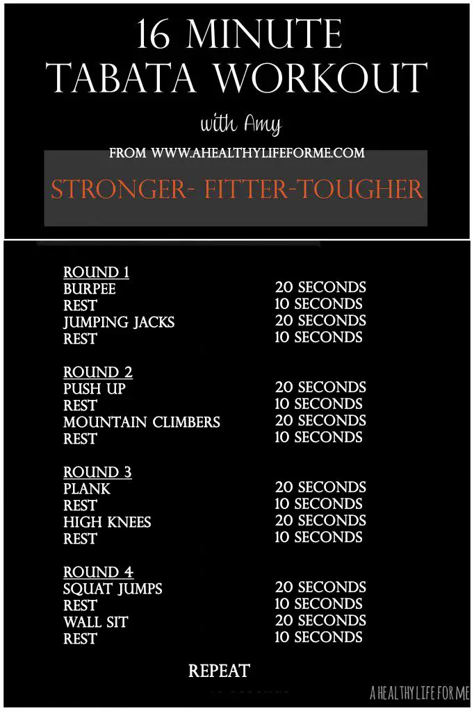 16 Minute Tabata Workout