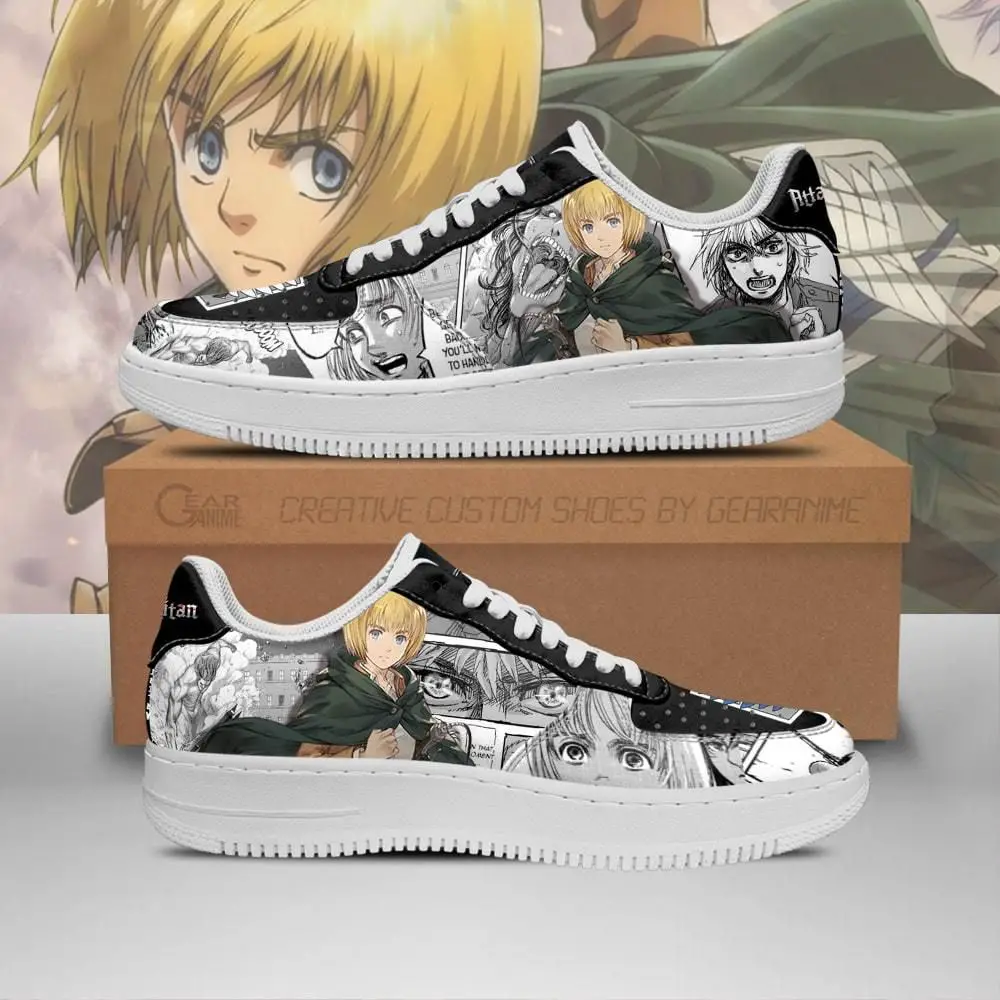 AOT Armin Sneakers Attack On Titan Anime Shoes Mixed Manga - Men / US8