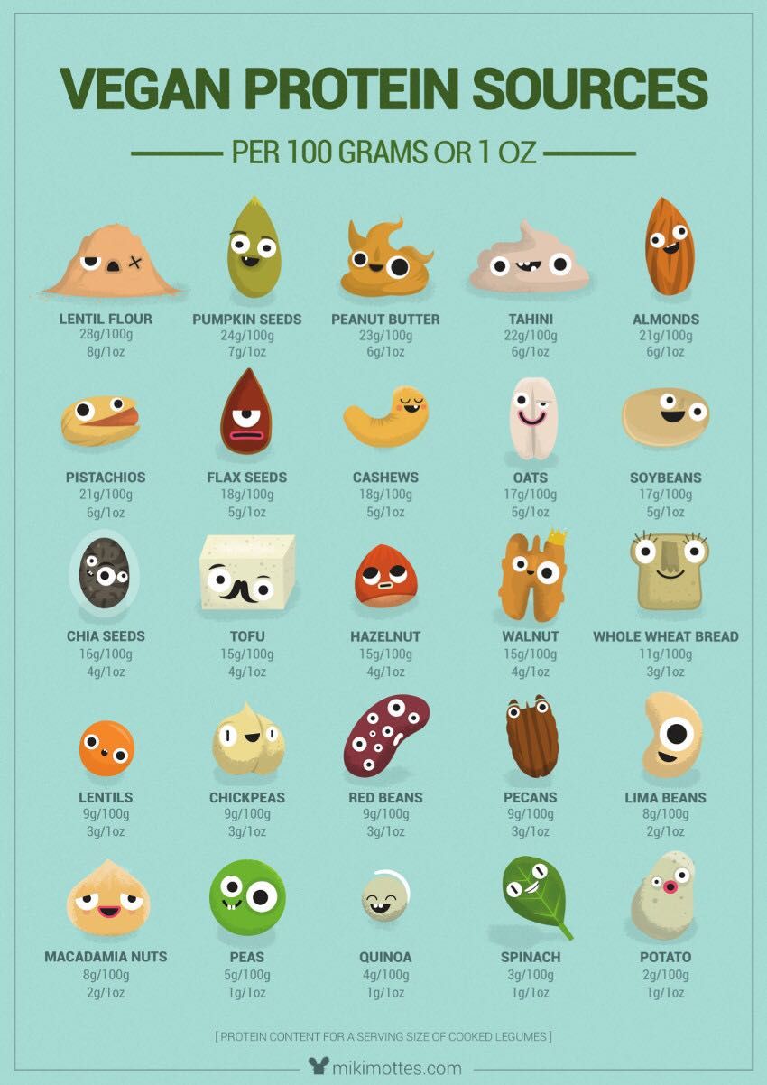 Adorable Veg*n Proteins Infographic