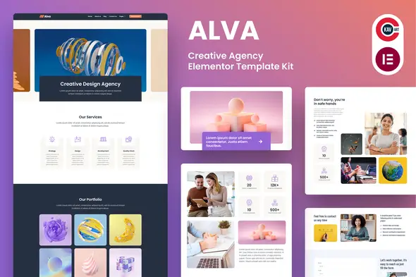Alva - Creative Agency Elementor Template Kit